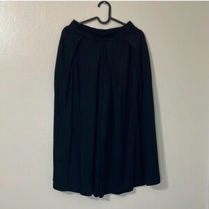 Uniqlo Cropped Black Wide Leg Pants